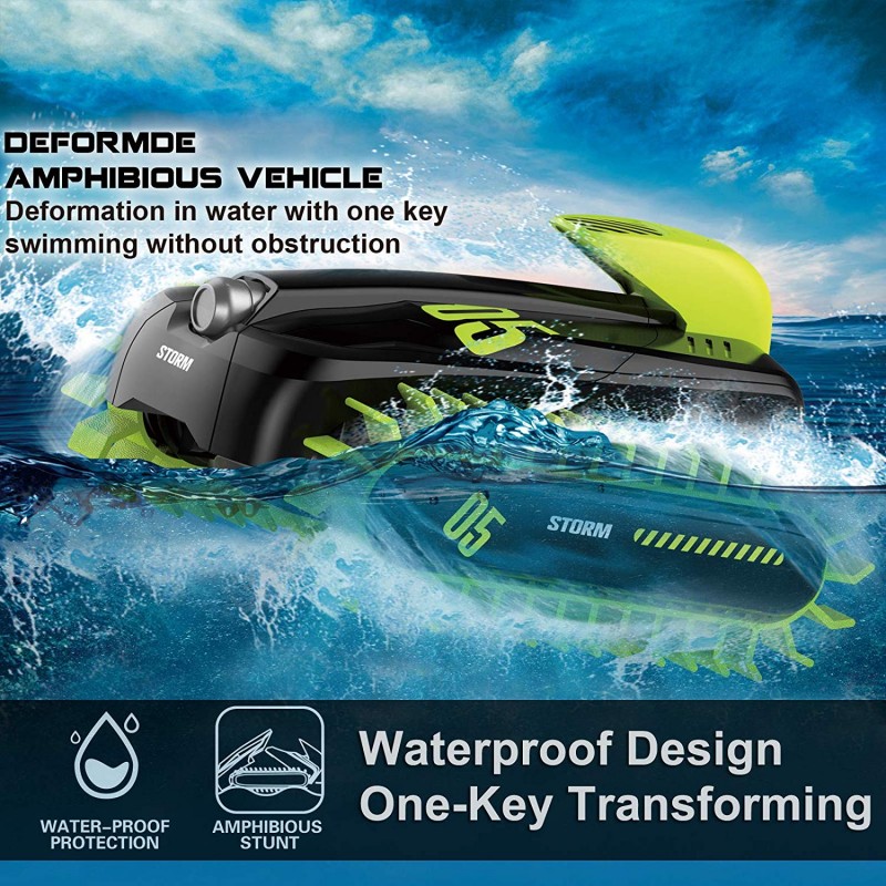 rc water and land amphibious stunt truck